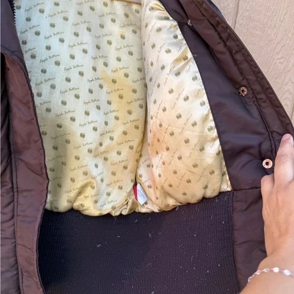 Y2K Rare Vintage Nelly’s Apple Bottoms Coat - Bling Gold Accents Down Size Large - Picture 6 of 16